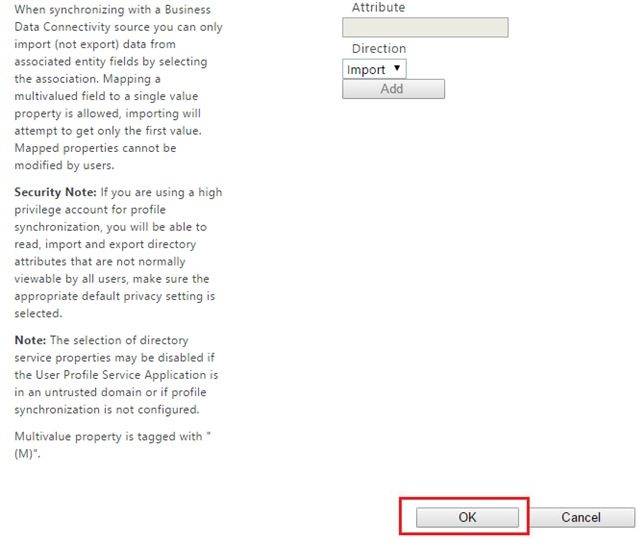 click ok to create a property